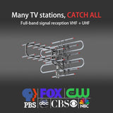 TA-851B 350&degRotation UV Dual Frequency 45-860MHz 22-28dB Open Antenna Silver Gray 10835179