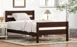Twin Bed with Headboard and Footboard,Espresso W504P262994