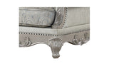 Tuscan Traditional Style Sofa Made With Wood in Silver B009138504