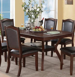 Formal Look 1pc Dining Table w Shelve Solidwood Espresso Finish Dining Room Furniture B011P207142