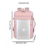 Women's Large Capacity Backpack with USB Charger and Shoe Pocket, Flight-Approved for Easy Travel. 69666222