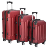 3-in-1 Portable ABS Trolley Case 20" / 24" / 28" Wine Red 87679320