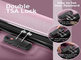 Curved Vertical Stripes 4-in-1 Trolley Case - Violet 83364795