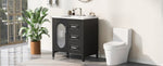 ZUN 30" Bathroom Vanity with Sink, Bathroom Vanity Cabinet with Two Drawers and Door, Adjustable Shelf, N725P170599B