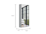 Wall Shoe Rack 54" H, One Mirror, One Door, Five Internal Storage Shelves, Approximate Capacity for B097132917