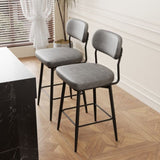 360 &deg Rotating Bar Chair Bar Stool bar stools set of 2 piece set with leather cushions and iron W1727P251186