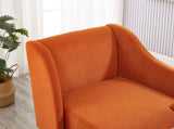 Modern Chaise Lounge Chair Velvet Upholstery W1097124940