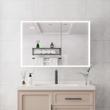 Bathroom Medicine Cabinet with Lights, 3624 Inch LED Medicine Cabinet with Mirror, Double Door W1738P145172