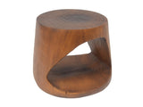 MGO Hollow Side Table, Wood-like texture,antique brown Color N770P212235A