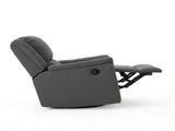 Charcoal Fabric Glider Recliner with Swivel, Manual Reclining Chair 61368.00CCL