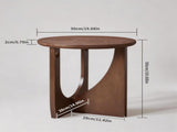 19.68" Round End Table, Rubberwood Accent Side Table for Living Room, Walnut 88267429