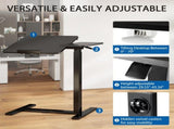 Adjustable Overbed Table with Wheels, Mobile Rolling Laptop Desk, Tilting Bedside Table for Laptop, 93475931