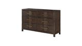 Modern Style 6-Drawer Dresser Made with Wood in Walnut B009139179