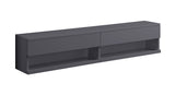 ZUN Grey Floating TV Stand with LED Light B062P215425