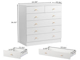 Modern Simple 6-Drawer Dresser White 92555143