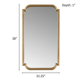 Gold Scalloped Wood Wall Mirror B035129257