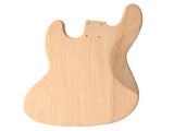 DIY 4 String Jazz Style Electric Bass Guitar Kits with Mahogany Body, Maple Neck and Accessories 06041043