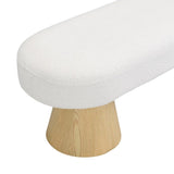 Dining Bench for Dining Room, Upholstered Bedroom End of Bed Entryway Bench, Boucle Ottoman for N779P271401B