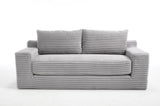 Loveseat Sofa with Memory Foam & Steel Frame - No Assembly, Convertible 2-in-1 Design, Corduroy W2959P272125