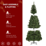7.5ft Automatic Structure PVC Material 600 Lights Warm Color 8 Modes 1200 Branches Christmas 92326934
