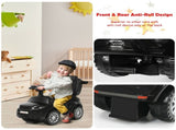 3-in-1 Kids Ride On Push Car for 12-36 Months Removable Handle Anti-Roll Board Horn Music Black 97867982