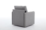 ZUN Swivel Accent Chair, Comfy single Sofa chair with storage, Modern arm chair for Living Room, Fabric W2606P187687