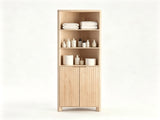 2-Door 5-Tier Slatted Bathroom Corner Cabinet 21.85"*12"*68.11" Tall Bathroom Cabinet Oak 27728023
