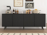Sideboard Buffet Cabinet with Storage, Long Sideboard Storage Cabinet with 4 Doors, Wood Credenza W409P327405