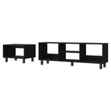 ZUN Hoven 2 Piece Living Room Set with TV Rack and Coffee Table B128P176174