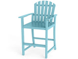 31" Seat Height Outdoor Bar Stool, Slatted Design Ergonomic Tall Chair for 40"-43" Bar 49036707