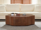 35.43 inch Petal - shaped Design Round Coffee Table,Small Coffee Table with Hidden Drawer for Living W2582P338168