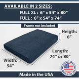 Memory Foam Infused Futon Mattress Full XL Washable Removable Cover, Heavy-Duty Zipper, Thick B181P351988