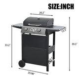 Propane Gas Grill 3 Burner Barbecue Grill, Stainless Steel 26,000 BTU Patio Garden Barbecue Grill W3212P279745
