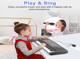 61 Key Piano Toy for Kids - Multifunctional Electronic Keyboard with 100 Tones/Rhythms, Light-Up 86191046
