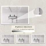 Bathroom Medicine Cabinet with Lights, 3624 Inch LED Medicine Cabinet with Mirror, Double Door W1738P145172