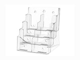4-Tier Acrylic Brochure Holder 8.5 x 11 Inch, Clear Plastic Literature Display Stand with Removable 97573152