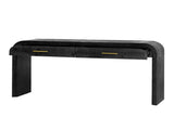 Unique Retro Silhouette Console Table with Open Style, Two Top Drawers for Entrance, Dinning Room, 00491341