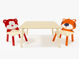 Kids Table and 2 Chairs Set, 3 Pieces Toddler Table and Chair Set, Wooden Activity Play Table Set 61497524