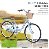 26 Inch Single Speed Folding Lady Bike , Durable Steel Frame,Compact Design for Easy Storage and W1019P248820