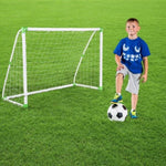 ZUN 6' x 4' Soccer Goal Training Set with Net Buckles Ground Nail Football Sports 22590076