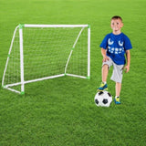 ZUN 6' x 4' Soccer Goal Training Set with Net Buckles Ground Nail Football Sports 22590076