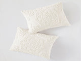 2 Piece Cotton Chenille Comforter Set Off-White Twin/Twin XL B03597155