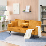 Minimalist style, straight-line corduroy sofa suitable for sitting and lying in the living room and W1658P251973