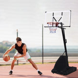 Portable & Adjustable Basketball Hoop 6ft-10ft Height Range, 43" Shatterproof Backboard - Perfect T3772P351793