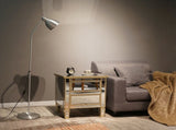 2-Drawer MDF Bedside Table with Mirror Finish 19.68*15.74*24.023in Rose Gold Silver 18774648