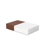 Modern style walnut coffee table with two storage spaces W1320P193293