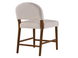 26'' Height Light Gray Fabric & Walnut Rubberwood Bar Stool, Adjustable Floor Leveler, Spacious N780P394271G