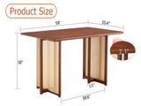 Chinese country retro solid wood table, simple modern imitation rattan table, wooden W1151P154595
