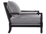Grey and Black Removable Back Accent Chair B062P145653