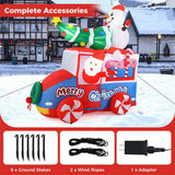 6ft Inflatable Santa Car - 5 LED Lights, IP44 Waterproof, Quick Self-Inflation, Festive Decor 35069235